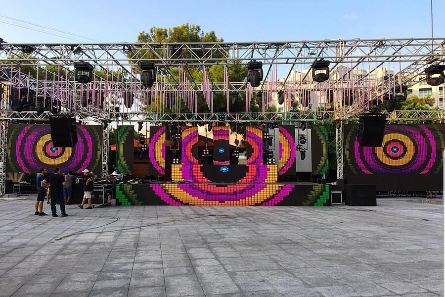 150sqm P3.91 big LED display in Turkey