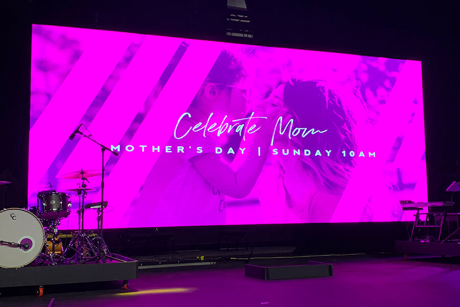 32sqm P3.91 church LED display in USA