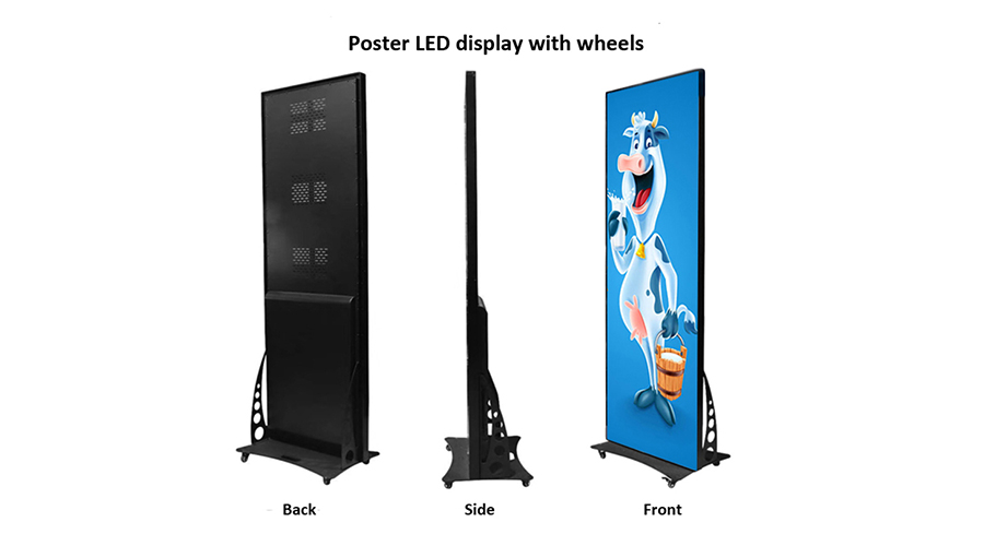 Poster LED Display Movable 4G WIFI USB Control Plug and Play
