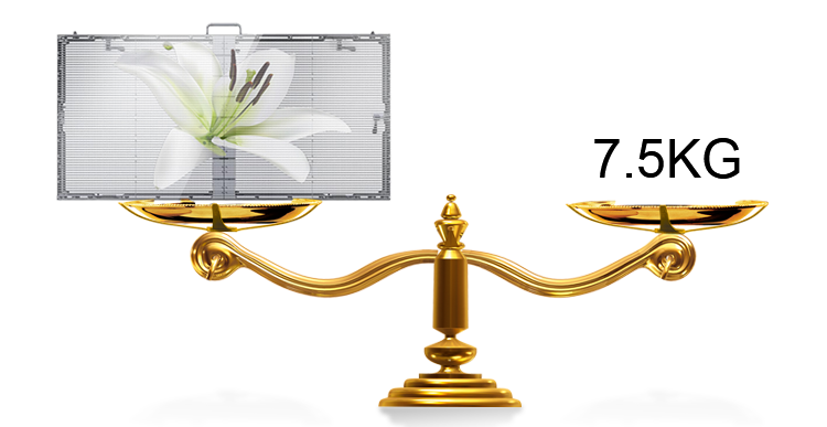 transparent led display weight