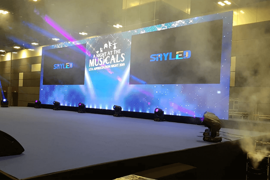 120sqm P3.91 background LED display in Singapore