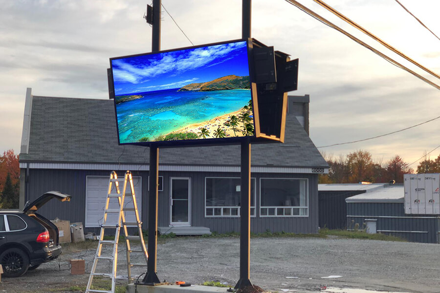 42sqm P4 double sided LED display in Canada