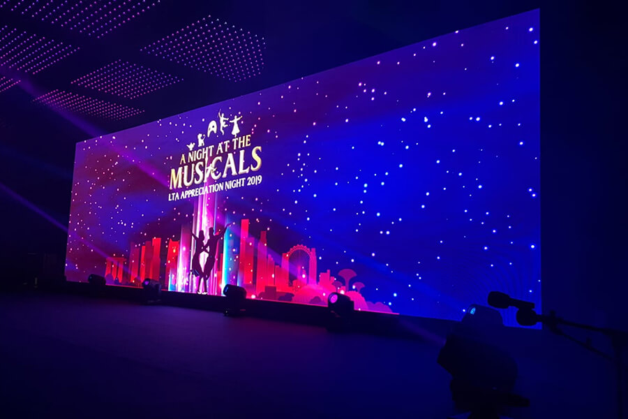 80sqm P3.91 stage LED display in Indonesia